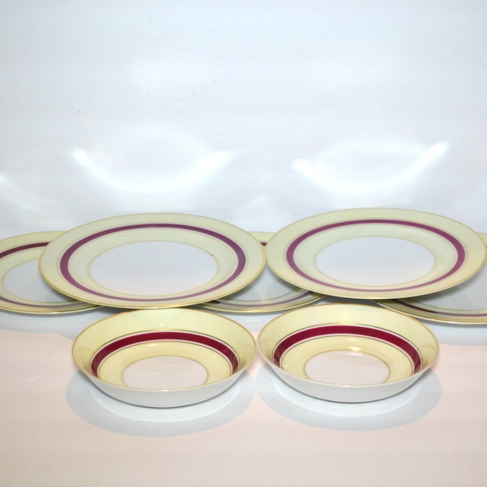 Ransom China Made In Japan  5 Small Plates/Saucers And 2 Small Bowels